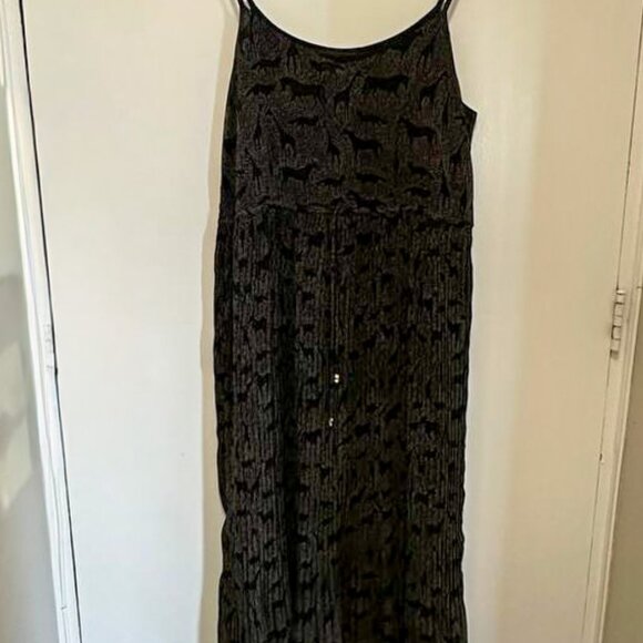 Elegant Black Patterned Maxi Dress - Picture 4 of 5